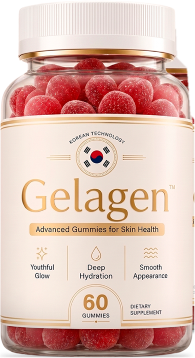 Gelagen daily skin health gummies bottle